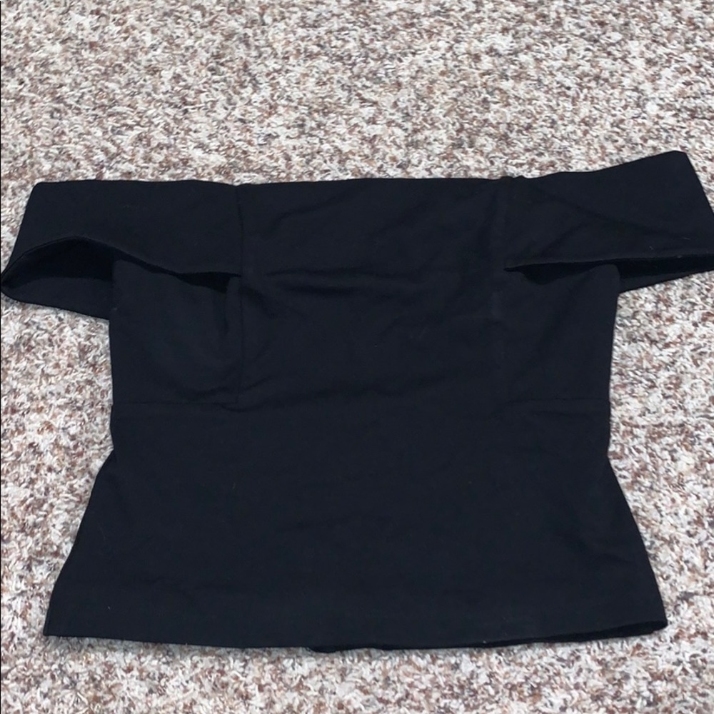 Anthropology off the shoulder black top